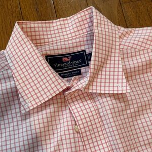 Vineyard Vines Pink Grid Murray Men's Shirt